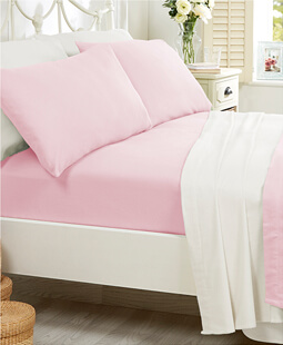 Super Soft Plain Dyed Flannelette Pillowcase by Belledorm